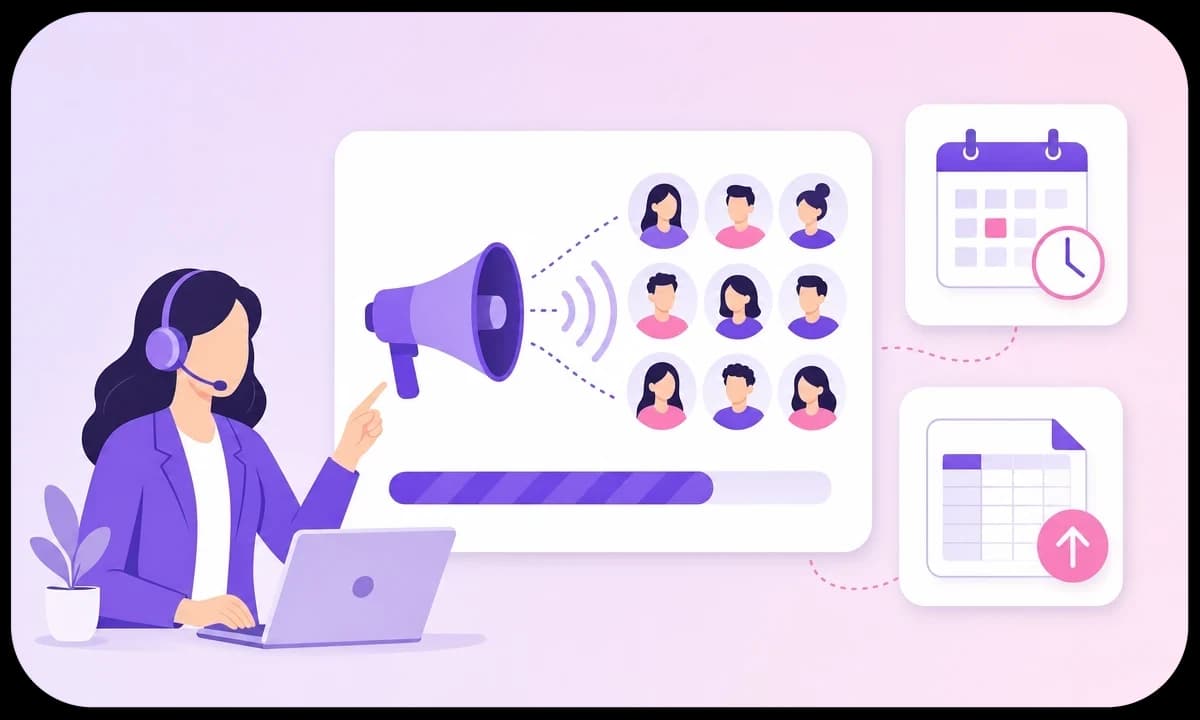 Nhân viên tổng đài chạy chiến dịch gọi ra tự động tới danh sách khách hàng, có lịch trình và import dữ liệu từ bảng tính